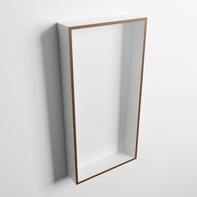 MONDIAZ EASY Nis 59,5x29,5cm in solid surface kleur Rust | Talc. 1 vak geschikt voor in- of opbouw