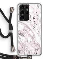 Mengelmoes: Samsung Galaxy S21 Ultra Transparant Hoesje met koord