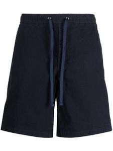 BOSS short en coton à cordon de serrage et patch logo - Bleu