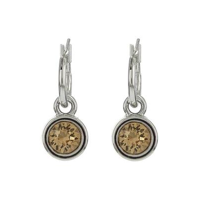 Biba Hang Oorbellen met Swarovski Steentje Lt. Col Topaz