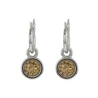 Biba Hang Oorbellen met Swarovski Steentje Lt. Col Topaz