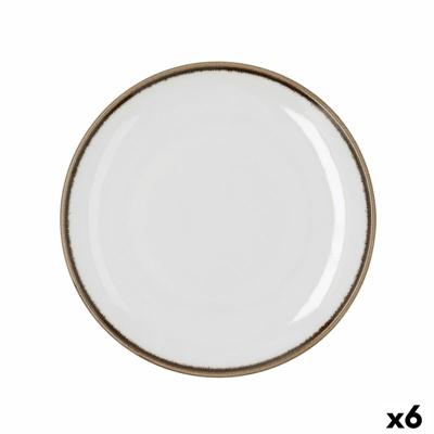 Dinerbord Bidasoa Orion Hydrozero Wit Keramisch Ø 25 cm (6 Stuks)