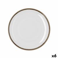 Dinerbord Bidasoa Orion Hydrozero Wit Keramisch Ø 25 cm (6 Stuks)