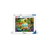 Ravensburger legpuzzel tijgerfamilie in de oase - 500st.