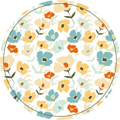 Waterverf bloemen Natuur vinyl tapijt