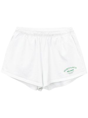 Sporty & Rich short en coton à logo imprimé - Blanc