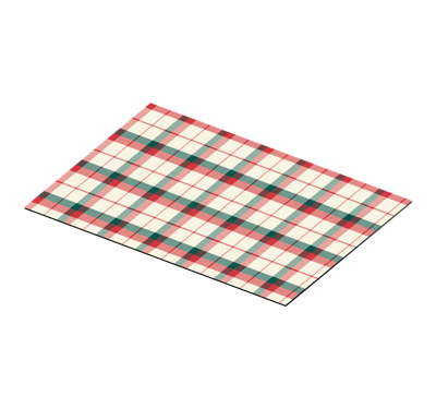 Tartan kerst placemat