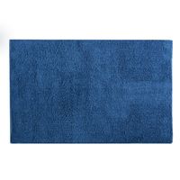 MSV Badkamerkleedje/badmat tapijt voor de vloer - donkerblauw - 40 x 60 cm - Badmatjes - thumbnail