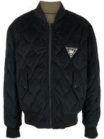 Versace Jeans Couture veste bomber matelassée à patch logo - Noir