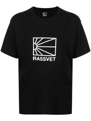 RASSVET t-shirt en coton à logo imprimé - Noir