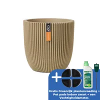 Pot bol groove nl d43h41cm beige