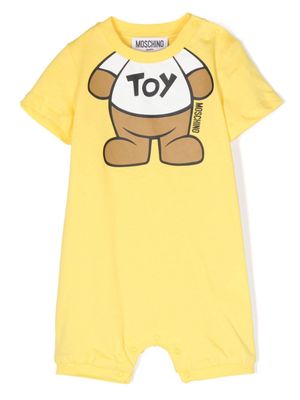 Moschino Kids barboteuse à imprimé ourson - Jaune