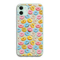 Pink donuts: iPhone 11 Transparant Hoesje