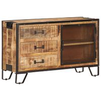 Dressoir 100x31x60 cm massief ruw mangohout - thumbnail