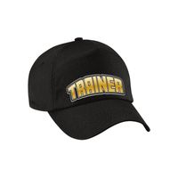 Cadeau pet/cap voor volwassenen - trainer - zwart/goud - geweldige coach - sport - thumbnail