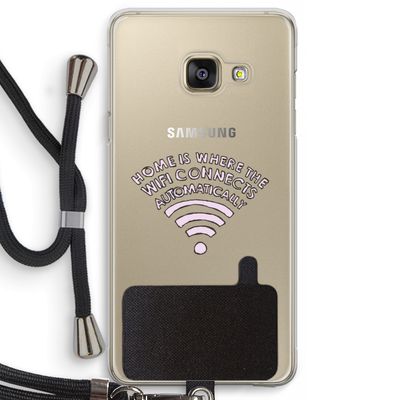 Home Is Where The Wifi Is: Samsung Galaxy A3 (2016) Transparant Hoesje met koord