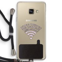 Home Is Where The Wifi Is: Samsung Galaxy A3 (2016) Transparant Hoesje met koord