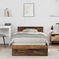 Bedframe met hoofdeinde Oudhout 203 x 104 x 70 cm Bewerkt hout