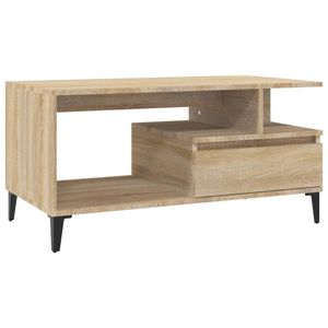 The Living Store Salontafel Sonoma Eiken - 90 x 49 x 45 cm - Duurzaam Houten Blad