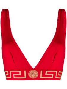 Versace soutien-gorge Greca Border à bonnets triangles - Rouge