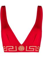 Versace soutien-gorge Greca Border à bonnets triangles - Rouge