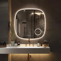Badkamerspiegel SaniClear Shave | 80x80 cm | Vergrootglas | Indirecte verlichting | Touch button | Met spiegelverwarming
