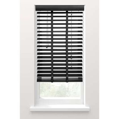 Fenstr jaloezie hout 50 mm antraciet - 180x180 cm - Leen Bakker