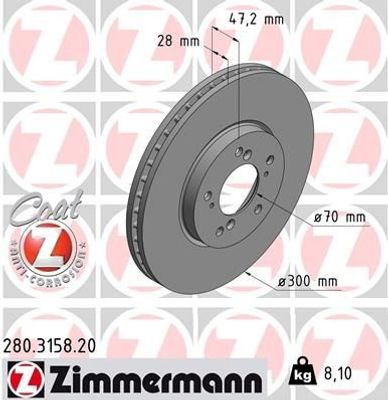Remschijf Coat Z 280315820
