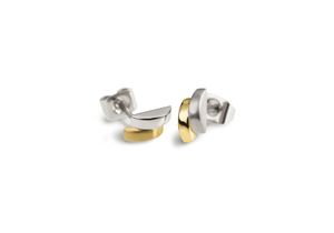 Boccia 0552-03 Oorknoppen titanium zilver- en goudkleurig