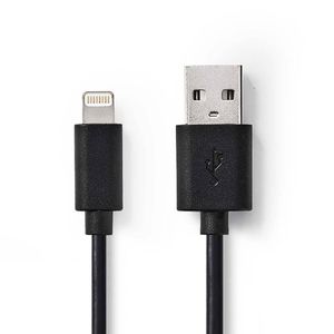 Nedis Oplaadkabel Apple lightning 8-pins naar USB 1m zwart