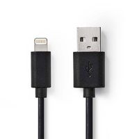 Nedis Oplaadkabel Apple lightning 8-pins naar USB 1m zwart - thumbnail