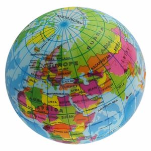 1x Anti-stress balletje planeet aarde/wereldbol/globe 7 cm   -