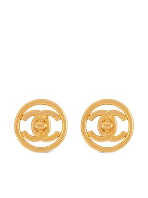 CHANEL Pre-Owned boucles d'oreilles à fermoir CC (1997)