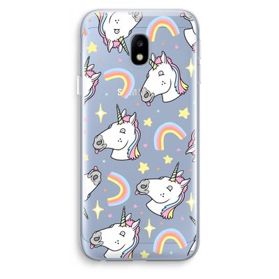 Rainbow Unicorn: Samsung Galaxy J3 (2017) Transparant Hoesje