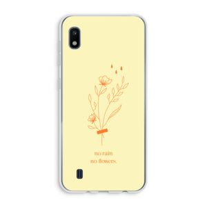 No rain no flowers: Samsung Galaxy A10 Transparant Hoesje