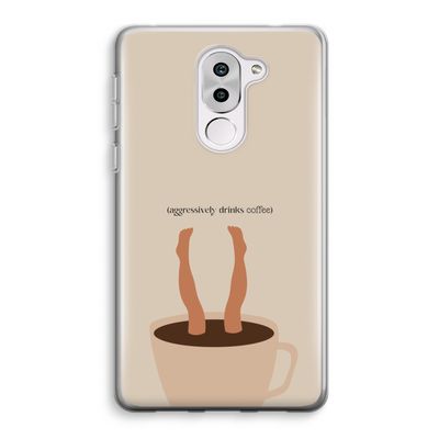 Aggressively drinks coffee: Honor 6X Transparant Hoesje
