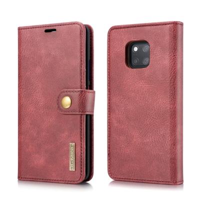 Dg. MING Crazy Horse textuur Flip afneembare magnetische lederen case voor Huawei mate 20 Pro met houder & kaartsleuven & portemonnee (rood)