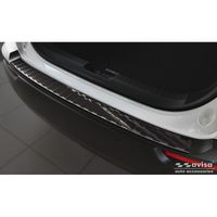 Zwart RVS Bumper beschermer passend voor Jaguar F-Pace 2016- 'Ribs' AV245310