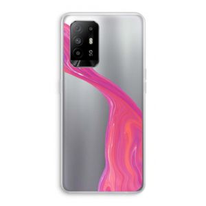 Paarse stroom: Oppo A94 5G Transparant Hoesje