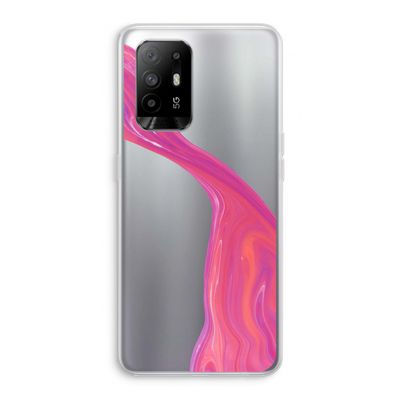 Paarse stroom: Oppo A94 5G Transparant Hoesje