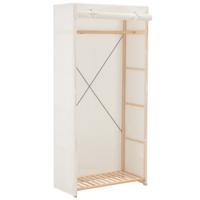 Kledingkast 79x40x170 cm stof wit