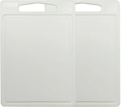 Cookinglife Snijplankenset met sapgeul 35 x 25 x 0.85 cm - Wit - 2 stuks