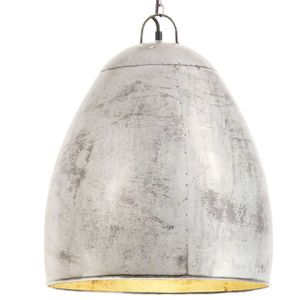 VidaXL Hanglamp industrieel rond 25 w e27 42 cm zilverkleurig