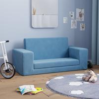 Kinderslaapbank 2-zits zacht pluche blauw Kinderslaapbank 2-zits zacht pluche blauw