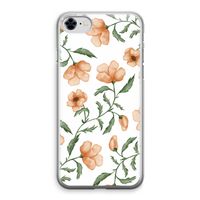 Peachy flowers: iPhone 8 Transparant Hoesje