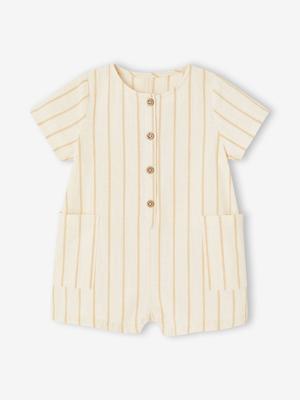 Gestreepte combishort voor babyjongens beige, gestreept Gestreepte combishort voor babyjongens beige, gestreept