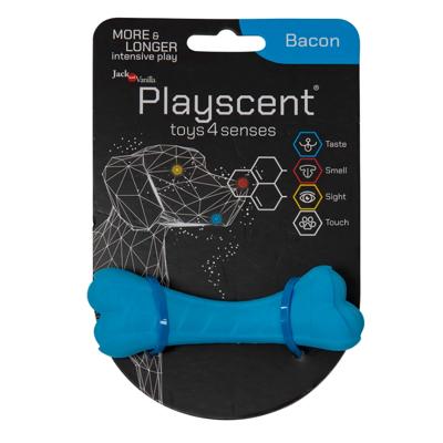 Jack and Vanilla Hondenspeelgoed - Rubber kauwbot - Bacon - 11 cm