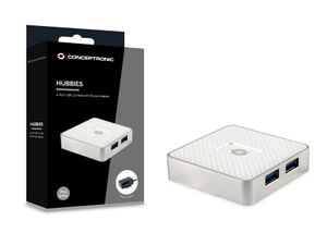 Conceptronic HUBBIES03W interface hub USB 3.2 Gen 1 (3.1 Gen 1) Micro-B 5000 Mbit/s Wit