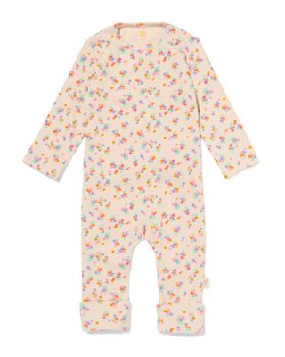 HEMA Newborn meegroei jumpsuit bloemen blauw (blauw)