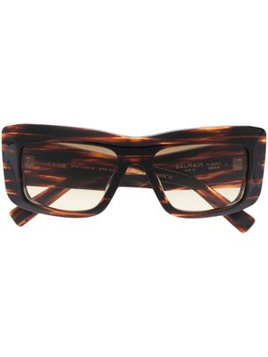 Balmain Eyewear lunettes de soleil Envie à monture carrée - Marron